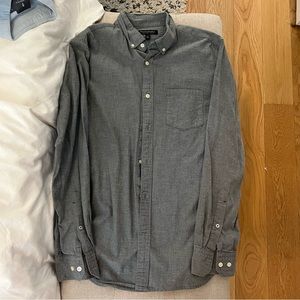 Banana Republic Luxe Flannel Gray Button Down